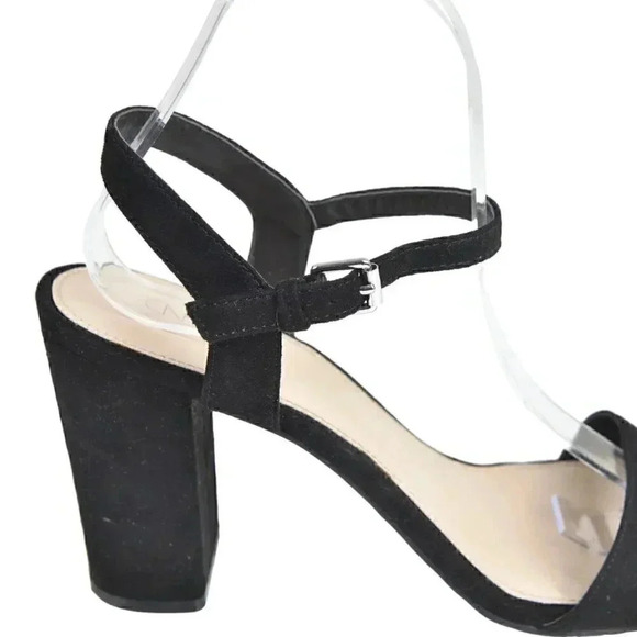 Abound Block Heel Sandal Black  Faux Suede Size 9 - Picture 4 of 10